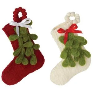 Martha Stewart Living Wool Felt Mistletoe Stocking Ornament (Set of 2)-9728100410 300243016 Martha Stewart Living Wool Felt Mistletoe Stocking Ornament (Set Of 2)-9728100410 300243016 -Christmas Decoration Store martha stewart living wool felt mistletoe stocking ornament set of 2 9728100410