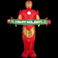 Marvel 53.15 In. D X 20.87 In. W X 72.05 In. H Inflatable Iron Man With Banner-36760 206997630