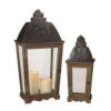 Metal And Wood Welcome Lantern (Set Of 2)-2000428 206576201 -Christmas Decoration Store metal and wood welcome lantern set of 2 2000428