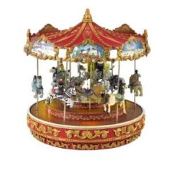Mr. Christmas 13 In. Dia Animated Musical Vintage Carousel-19977 207018248