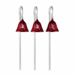 Mr. Christmas 44 In. Red Musical Pathway Bells With Shepherd's Hooks (Set Of 3)-60742 207213011