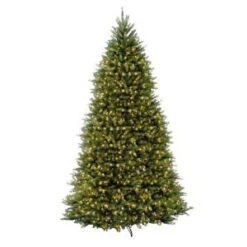 National Tree Company 12 Ft. Pre-Lit Dunhill Fir Hinged Artificial Christmas Tree With Clear Lights-DUH-120LO-S 202214959
