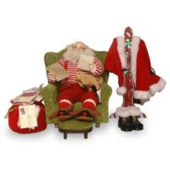 National Tree Company 16 In. Plush Collection Sitting Santa With Coat Rack-PL27-MX022 300488258