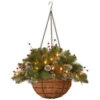National Tree Company 20 In. Glittery Mountain Spruce Hanging Basket With Battery Operated Warm White LED Lights-GLM1-300-20H-B1 300487248 2 National Tree Company 20 In. Glittery Mountain Spruce Hanging Basket With Battery Operated Warm White LED Lights-GLM1-300-20H-B1 300487248 -Christmas Decoration Store national tree company 20 in. glittery mountain spruce hanging basket with battery opera