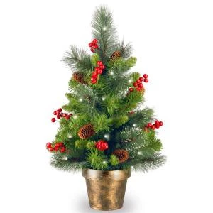 National Tree Company 24 in. Crestwood Spruce Tree with Battery Operated Warm White LED Lights-CW7-334-20 300478235 National Tree Company 24 In. Crestwood Spruce Tree With Battery Operated Warm White LED Lights-CW7-334-20 300478235 -Christmas Decoration Store national tree company 24 in. crestwood spruce tree with battery operated warm white led