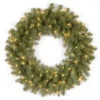 National Tree Company 24 In. Downswept Douglas Artificial Wreath With Clear Lights-PEDD1-312-24W-1 300182939 -Christmas Decoration Store national tree company 24 in. downswept douglas artificial wreath with clear lights pedd