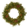 National Tree Company 24 In. Frosted Arctic Spruce Artificial Wreath With Clear Lights-PEFA1-307-24W-1 300182949 -Christmas Decoration Store national tree company 24 in. frosted arctic spruce artificial wreath with clear lights