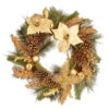 National Tree Company 24 In. Gold Poinsettia Artificial Wreath-RAC-14137W24 300154648 -Christmas Decoration Store national tree company 24 in. gold poinsettia artificial wreath rac 14137w24