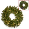National Tree Company 24 In. Kingswood Fir Artificial Wreath With Battery Operated Dual Color LED Lights-KW7-300D-24WB1 300154632 -Christmas Decoration Store national tree company 24 in. kingswood fir artificial wreath with battery operated dual