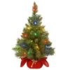 National Tree Company 24 In. Majestic Fir Tree With Battery Operated Multicolor LED Lights-MJ3-24BGRLO-B1 300478199 -Christmas Decoration Store national tree company 24 in. majestic fir tree with battery operated multicolor led lig