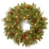 National Tree Company 24 In. Noelle Artificial Wreath With Battery Operated Warm White LED Lights-NL13-300L-24WB1 300182935 -Christmas Decoration Store national tree company 24 in. noelle artificial wreath with battery operated warm white