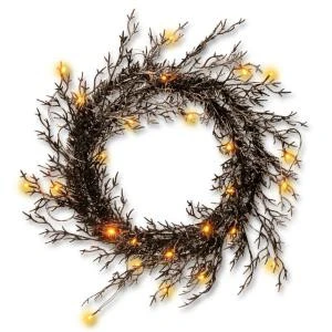 National Tree Company 26 in. Black Glittered Halloween Wreath with Lights-RAH-15561W26L 207123915 National Tree Company 26 In. Black Glittered Halloween Wreath With Lights-RAH-15561W26L 207123915 -Christmas Decoration Store national tree company 26 in. black glittered halloween wreath with lights rah 15561w26l