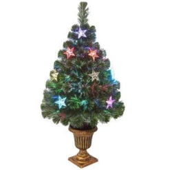 National Tree Company 3 Ft. Fiber Optic Evergreen Artificial Christmas Tree With Star Decoration-SZEX7-133-36 205331311