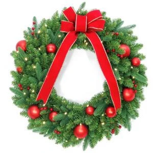 National Tree Company 30 in. Battery Operated Mixed Fir Artificial Wreath with 50 Clear LED Lights-DC3-186-30WB-1 206084826 National Tree Company 30 In. Battery Operated Mixed Fir Artificial Wreath With 50 Clear LED Lights-DC3-186-30WB-1 206084826 -Christmas Decoration Store national tree company 30 in. battery operated mixed fir artificial wreath with 50 clear