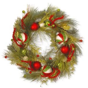 National Tree Company 30 in. Christmas Ball Artificial Wreath-RAC-16009W30 300154642 National Tree Company 30 In. Christmas Ball Artificial Wreath-RAC-16009W30 300154642 -Christmas Decoration Store national tree company 30 in. christmas ball artificial wreath rac 16009w30