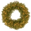 National Tree Company 30 In. Norwood Fir Artificial Wreath With Clear Lights-NF-30WLO-1 300182906 -Christmas Decoration Store national tree company 30 in. norwood fir artificial wreath with clear lights nf 30wlo 1