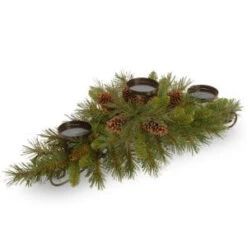 National Tree Company 30 In. Pine Cone Centerpiece And Candle Holder-PC3-800-30C-B-3 300478236