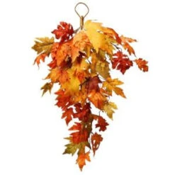 National Tree Company 30 In. Teardrop With Maple Leaves-RAHV-V060135A 207123484