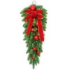 National Tree Company 32 In. Battery Operated Mixed Fir Artificial Teardrop With 50 Clear LED Lights-DC3-186-32TB-1 206084827 -Christmas Decoration Store national tree company 32 in. battery operated mixed fir artificial teardrop with 50 cle