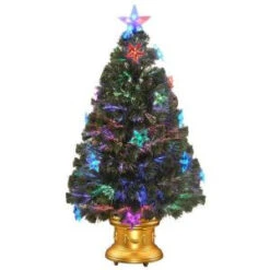 National Tree Company 36 In. Fiber Optic Fireworks Artificial Christmas Tree With Star Decorations-SZSX7-112-36 205331322