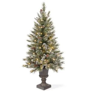National Tree Company 4 ft. Glittery Bristle Entrance Artificial Christmas Tree with Clear Lights-GB3-306-40 300120602 National Tree Company 4 Ft. Glittery Bristle Entrance Artificial Christmas Tree With Clear Lights-GB3-306-40 300120602 -Christmas Decoration Store national tree company 4 ft. glittery bristle entrance artificial christmas tree with cl