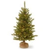 National Tree Company 4 Ft. Kensington Burlap Artificial Christmas Tree With Clear Lights-KNT3-306-40 300120624 -Christmas Decoration Store national tree company 4 ft. kensington burlap artificial christmas tree with clear ligh