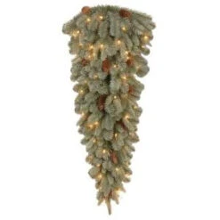 National Tree Company 42 In. Feel-Real Alaskan Spruce Artificial Teardrop With 50 Clear Lights-PEFA1-307-42T-1 205982360