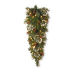 National Tree Company 48 In. Wintry Pine Teardrop With Clear Lights-WP1-306-4-1 300441249