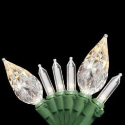 National Tree Company 50-Light LED Soft White Bulb String Light Set With C7 Diamond Caps-LS-872-50 205331465