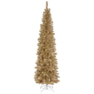 National Tree Company 6 ft. Champagne Tinsel Artificial Christmas Tree-TT33-702-60 300487954 National Tree Company 6 Ft. Champagne Tinsel Artificial Christmas Tree-TT33-702-60 300487954 -Christmas Decoration Store national tree company 6 ft. champagne tinsel artificial christmas tree tt33 702 60