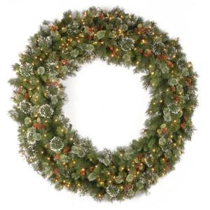 National Tree Company 60 in. Wintry Pine Artificial Wreath with 300 Clear Lights-WP1-300-60W 205982354 National Tree Company 60 In. Wintry Pine Artificial Wreath With 300 Clear Lights-WP1-300-60W 205982354 -Christmas Decoration Store national tree company 60 in. wintry pine artificial wreath with 300 clear lights wp1 30