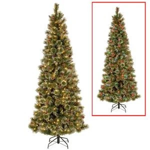 National Tree Company 6.5 ft. PowerConnect Glittering Pine Artificial Christmas Slim Tree with Dual Color LED Lights-GB3-304PD-65M 300443154 National Tree Company 6.5 Ft. PowerConnect Glittering Pine Artificial Christmas Slim Tree With Dual Color LED Lights-GB3-304PD-65M 300443154 -Christmas Decoration Store national tree company 65 ft. powerconnect glittering pine artificial christmas slim tre