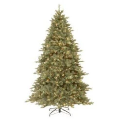 National Tree Company 7-1/2 Ft. Feel Real Auburn Spruce Blue Hinged Artificial Christmas Tree With 750 Clear Lights-PEAUB3-300-75 207183217