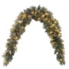 National Tree Company 72 In. Glittery Bristle Pine Mantel Swag With Clear Lights-GB1-300-6M-1 300487214 -Christmas Decoration Store national tree company 72 in. glittery bristle pine mantel swag with clear lights gb1 30