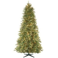 National Tree Company 7.5 Ft. PowerConnect Tiffany Fir Artificial Christmas Slim Tree With Clear Lights-PETF4-304P-75MS 300443157