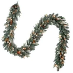 National Tree Company 9 Ft. Copenhagen Blue Spruce Artificial Garland With Pinecones And 50 Clear Lights-PECG3-300-9B 206084835