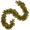 National Tree Company 9 Ft. Feel-Real Downswept Douglas Fir Artificial Garland With 100 Clear Lights-PEDD4-371-9A-1 205945920 -Christmas Decoration Store national tree company 9 ft. feel real downswept douglas fir artificial garland with 100