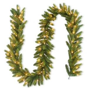 National Tree Company 9 ft. FEEL-REEL Jersey Fraser Fir Artificial Garland with 100 Clear Lights-PEJF4-310-9A-1 205945923 National Tree Company 9 Ft. FEEL-REEL Jersey Fraser Fir Artificial Garland With 100 Clear Lights-PEJF4-310-9A-1 205945923 -Christmas Decoration Store national tree company 9 ft. feel reel jersey fraser fir artificial garland with 100 cle