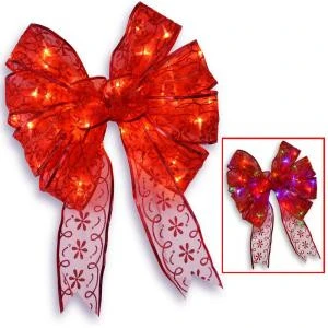 National Tree Company 9 in. Red Bow Tree Topper with Dual Color LED Lights-JMB-9RLD-1 300492988 National Tree Company 9 In. Red Bow Tree Topper With Dual Color LED Lights-JMB-9RLD-1 300492988 -Christmas Decoration Store national tree company 9 in. red bow tree topper with dual color led lights jmb 9rld 1