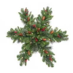 National Tree Company Crestwood Spruce 32 In. Artificial Snowflake With Battery Operated Warm White LED Lights-CW7-306-32SB4-1 300154673