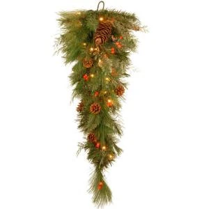 National Tree Company Decorative Collection 36 in. White Pine Teardrop with Battery Operated Warm White and Red LED Lights-DC13-116-36TB 300441257 National Tree Company Decorative Collection 36 In. White Pine Teardrop With Battery Operated Warm White And Red LED Lights-DC13-116-36TB 300441257 -Christmas Decoration Store national tree company decorative collection 36 in. white pine teardrop with battery ope