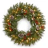National Tree Company Frosted Berry 30 In. Artificial Wreath With Clear Lights-FRB-30WLO-1 300182830 -Christmas Decoration Store national tree company frosted berry 30 in. artificial wreath with clear lights frb 30wl