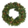 National Tree Company Glistening Pine 24 In. Artificial Wreath With Battery Operated Warm White LED Lights-GN19-300-24W-B1 300154640 -Christmas Decoration Store national tree company glistening pine 24 in. artificial wreath with battery operated wa