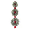 National Tree Company Glittery Bristle Triple 77 In. Artificial Wreath Door Hang With Battery Operated Warm White LED Lights-GB1-300LT-18W-B 300154656 -Christmas Decoration Store national tree company glittery bristle triple 77 in. artificial wreath door hang with b