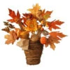 National Tree Company Harvest Accessories 16 In. Basket With Pumpkins And Maple-RAHV-C209841A 207123472 -Christmas Decoration Store national tree company harvest accessories 16 in. basket with pumpkins and maple rahv c2