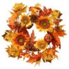 National Tree Company Harvest Accessories 22 In. Sunflower Artificial Wreath With Pumpkin-RAHV-W060630A 207123487