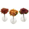 Nearly Natural 12 In. Autumn Hydrangea With Vase (Set Of 3)-4129-S3 206733617 2 Nearly Natural 12 In. Autumn Hydrangea With Vase (Set Of 3)-4129-S3 206733617 -Christmas Decoration Store nearly natural 12 in. autumn hydrangea with vase set of 3 4129 s3