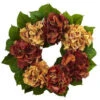 Nearly Natural 24 In. Autumn Hydrangea Artificial Wreath-4898 206733642 -Christmas Decoration Store nearly natural 24 in. autumn hydrangea artificial wreath 4898