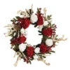 Nearly Natural 24 In. Hydrangea Wreath With White Roses-4899 100686420