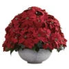 Nearly Natural Holiday 34 In. W X 34 In. D X 29.75 In. H Giant Poinsettia Arrangement With Decorative Planter-1345 206585495 -Christmas Decoration Store nearly natural holiday 34 in w x 34 in d x 2975 in. h giant poinsettia arrangement with